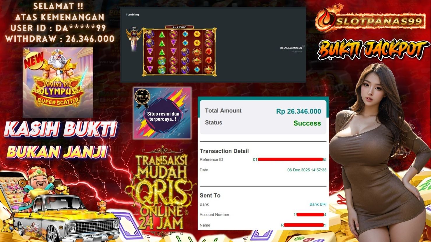 SLOTPANAS99 JACKPOT SLOT GATES OF OLYMPUS SUPER SCATTER